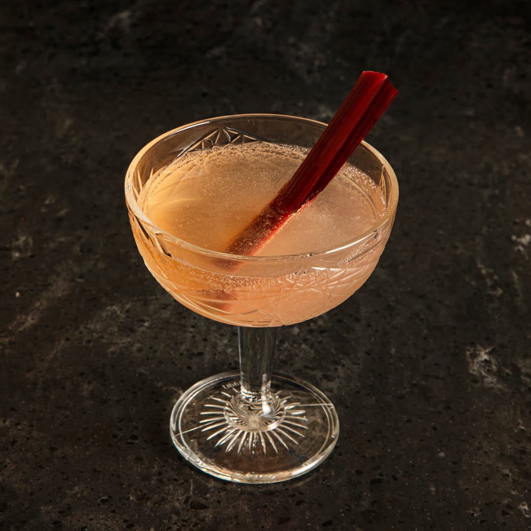 Pink Rhubarb Champagne